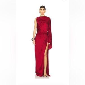 Elegant Red One-Shoulder Dress